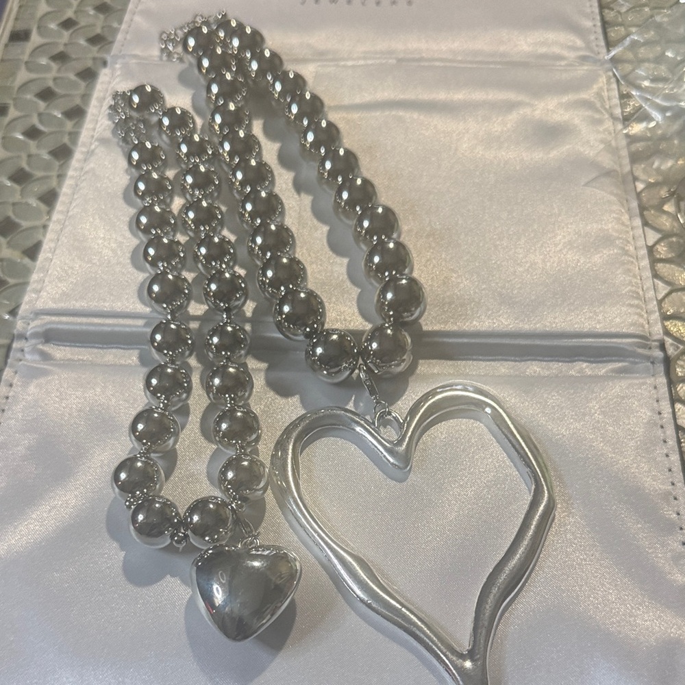 Silver Heart Pendant Necklace